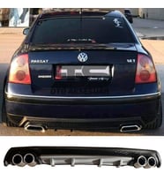 Volkswagen Passat B5 Difüzör Arka Tampon Eki 4 Egzoz Çıkışlı Gri Lüx Tip