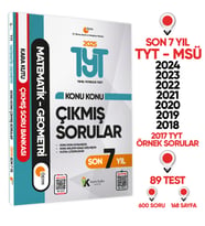2025 YKS-TYT Matematik-Geometri Karakutu ÖSYM Çıkmış Soru Bankası Çözümlü Konu Konu Son 7 Yıl