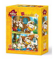 Art Puzzle 12+24 Parçalık Sevimli İnekler Çocuk Yapboz