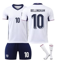 Bellingham Çocuk Futbol Forması İngiltere Beyaz Mill Takım 24/25 Sezon 4 Parça