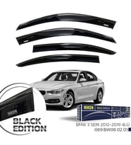 Niken Bmw 3 Serisi F30 Cam Rüzgarlığı Siyah Kromlu 4'Lü 2012+ Sonrası