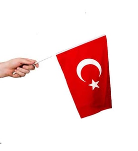 Sopalı Bez Bayrak Çıtalı Bayrak 20x30 cm - 1 Adet