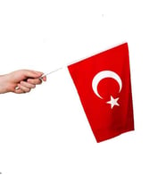Sopalı Bez Bayrak Çıtalı Bayrak 20x30 cm - 1 Adet