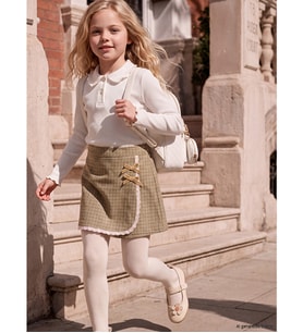 LCW Kids Beyaz Bebe Yaka Kız Çocuk Tişört