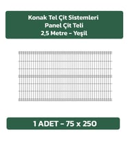 KONAK TEL ÇİT SİSTEMLERİ 1 ADET PANEL ÇİT TELİ 75X250 CM (Yeşil)