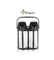 Penguen  termos  Png 1240 Xl  1,9+1,9= 3,8 Litre Çiftli Çelik Çay Termosu (Gümüş)