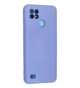 Realme C21 Kılıf Nano içi Kadife Silikon - Lila