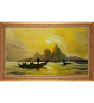 ALTIN ÇERÇEVELİ PASPARTULU TABLO CR983