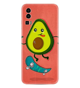 General Mobile Gm 23 Kılıf Silikon Desen Özel Seri Avokado Skate 1741