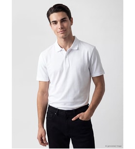 LCWAIKIKI Classic Beyaz Polo Yaka Soft Touch %100 Pamuk Erkek Tişört