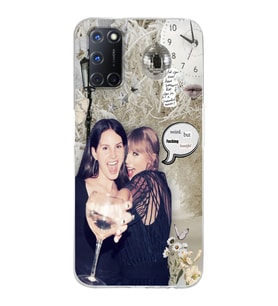 Oppo A52/A72/A92 Uyumlu Lana Del Rey ve Taylor Swift Desenli Şeffaf Telefon Kılıfı