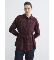 LCWAIKIKI Classic Bordo Ekose Kadın Gömlek Tunik
