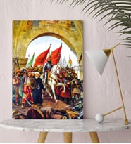 BK Home İstanbul'un Fethi Fatih Sultan Mehmet Tasarımlı Kanvas Tablo-1