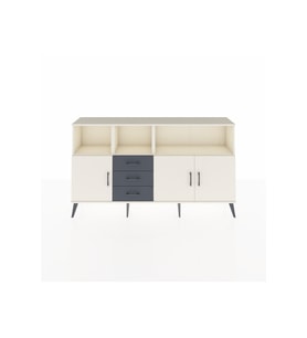 Arges Konsol 5 Raflı 3 Çekmeceli 3 Kapaklı 176x30x99 Aytaşı-Aytaşı/Antrasit