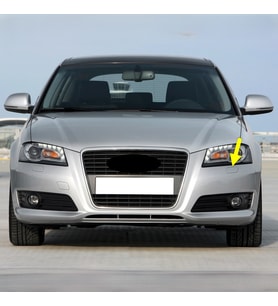 Audi A3 Sportback 2009-2012 Sol Ön Far Yıkama Kapağı 8P0955275A