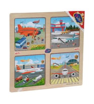 Playwood Ahşap Eğitici 4lü Puzzle Havaalanı Ony346