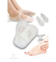 Çift Ayak Bakım Çorabı Yumuşak Silikon Patik Çorap 2'li FC-031