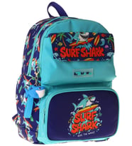 Kaukko Kids Erkek Çocuk Süpar Köpekbalığı Baskılı Okul Çantası - Yeşil - Lacivert - Surf - L5354