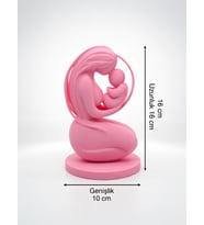 MYCRAFT3D Modern Anne & Bebek Biblo – Minimal Tasarım Dekoratif Obje Hediyelik Anneler Günü Hediyesi