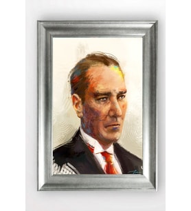 Gümüş Çerçeveli Atatürk Tablo cv677