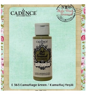 Cadence Style Matt Enamel Cam & Porselen Boyası 59 ml. E-363 Kamuflaj Yeşili 