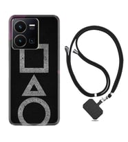 Vivo Y22 Kılıf Silikon Boyun Askılı İpli Desenli Silikon Game Begin 1799