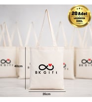 Logonuza Özel 20 Adet Ham Bez Çanta 35x40 cm – Promosyon Logo Baskılı Ham Bez Çanta