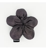 Woodycord El Yapımı Gümüş Pofuduk Scrunchie Topuz Tokası