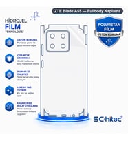 SChitec ZTE Blade A55 Uyumlu Fullbody Arka Kaplama Hidrojel Koruyucu Film