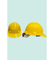 HDPE Baret EN 397 Standart İş Güvenliği Kaskı Kb580 Karam Vidalı (Sarı)