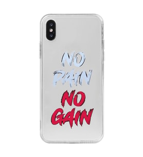 Iphone X ve XS Uyumlu Fitness Tasarımlı Şeffaf Telefon Kılıfı