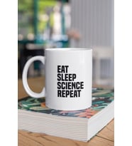 Eat Sleep Science Repeat Baskılı Kupa Bardak