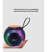 Bluetooth 5.0 Hoparlör - Rgb Işıklı, Güçlü Bas Ve 360° Surround Ses