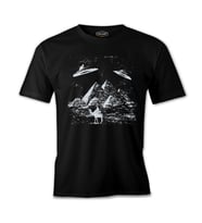 Egyptian Pyramids and Aliens Siyah Erkek Tshirt