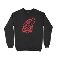 Kırmızı Kurt Siyah Sweatshirt