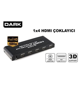 DARK 5port DK-HD-SW4X1K 5port HDMI (giriş) 1port HDMI (çıkış) 4K HDMI Switch