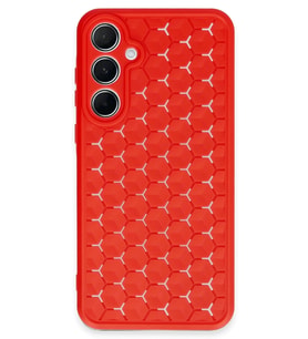 Durukar® Samsung Galaxy A25 5G Kılıf Petek Silikon Kapak - Kırmızı