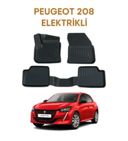 Peugeot 208 Elektrikli Uyumlu 3D Oto Paspas Premium
