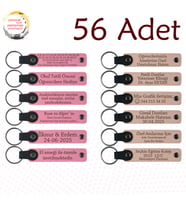 Pembe & Pudra, 56’li Set, Kişisel Yazılı Deri Hediyelik Gönüllü Proje Katılımcılarına Anlamlı Hediye