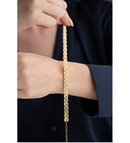 Saklı Takı 925 Ayar Gümüş Gold Trend Bileklik