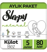 Sleepy Külot Bebek Bezi Natural Beden:5 (11-18KG) Junior 80 Adet Ultra Pk