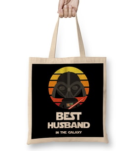 Husband Gifts Best Husband in The Galaxy Bez Çanta Uzun Saplı
