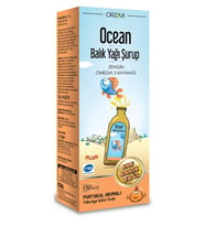 Orzax Ocean Balık Yağı Şurup Portakallı 150 ML (Turuncu)