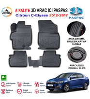 Citroen C-Elysee 3D Paspas Havuzlu Pro 2012-2017 Arası