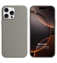 Microsonic Apple iPhone 16 Pro Kılıf Liquid Lansman Silikon Gri (Gri)
