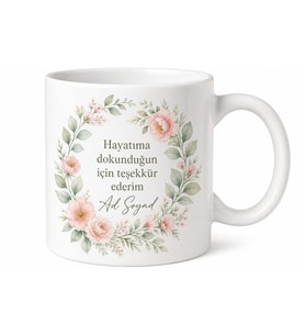 Teşekkür Hediyesi Kişiye Özel Mesajlı Baskılı Kupa Bardak Anlamlı Hediye