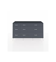 Kronos Konsol 9 Çekmeceli  176x59x99 Çam-Antrasit