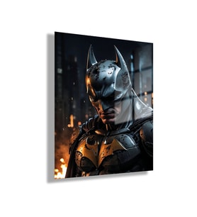 Temperli Gerçek Cam Tablo Film Karakteri Batman Görseli