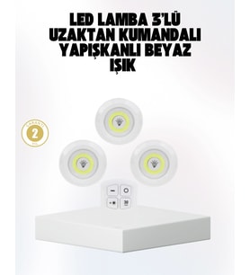Kablosuz Gün Işığı 3’lü Led Spot Lamba Kumandalı