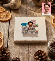 Kişiye Özel Karikatürlü Muhasebeci Bardak Altlığı Muhasebeciler Günü Hediyesi